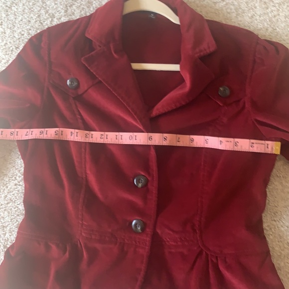Rafaella Stretch corduroy blazer. Reddish maroon size 8 - Picture 5 of 9
